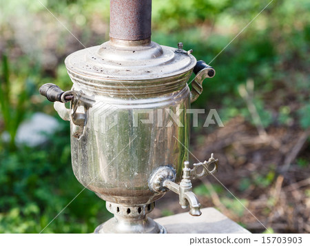 old steel samovar - boiling kettle 15703903