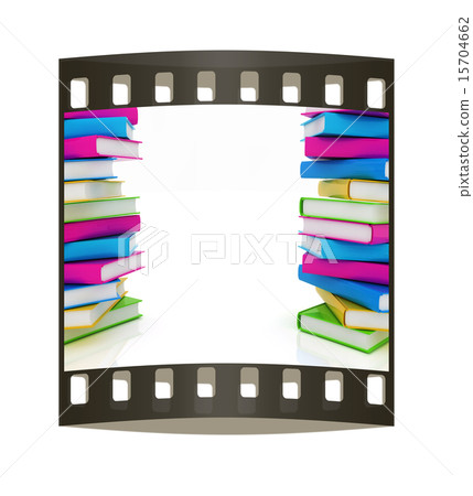 colorful real books. The film strip colorful real books. The film strip 15704662
