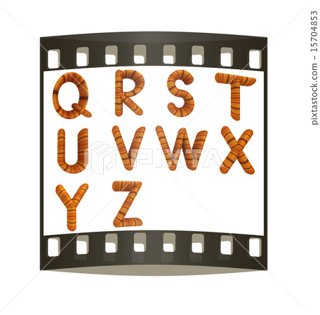 Wooden Alphabet set. The film strip Wooden Alphabet set. The film strip 15704853