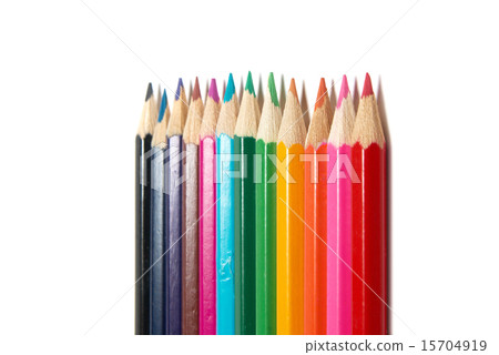 Raw of colored pencils 15704919