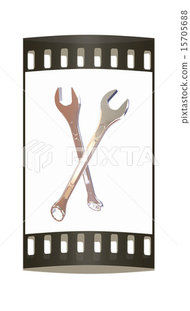 Crossed wrenches. The film strip 15705688