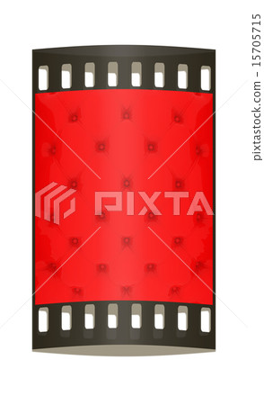 genuine red fabric upholstery. The film strip 15705715