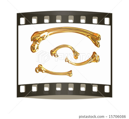 Set of gold bone. The film strip 15706086