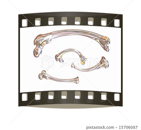 Set of metal bone. The film strip 15706087