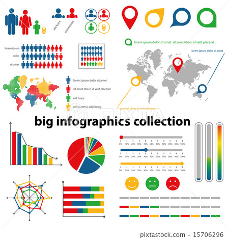 infographics collection - Stock Illustration [15706296] - PIXTA