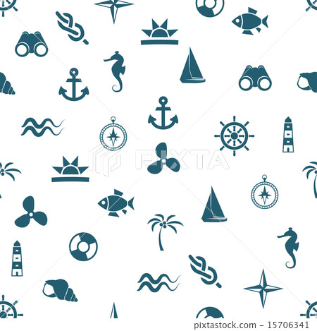 seamless marine pattern 15706341