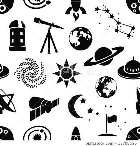 seamless doodle space pattern 15706550