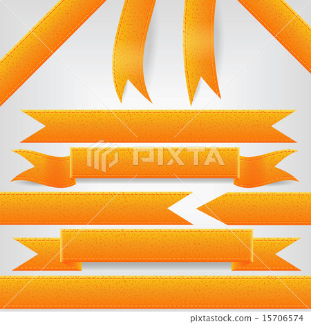 set of orange ribbons - Stock Illustration [15706574] - PIXTA