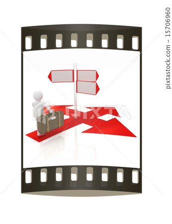 Traffic sign with 3d person. The film strip Traffic sign with 3d person. The film strip 15706960