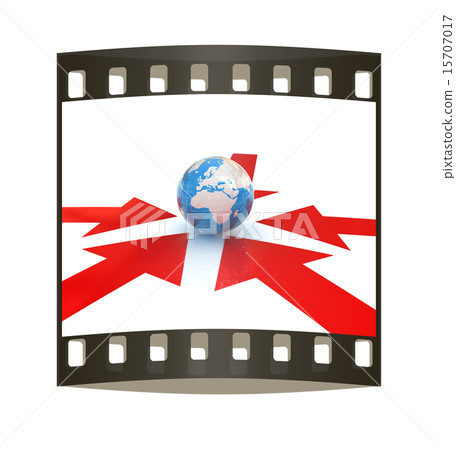 arrows way and earth. The film strip arrows way and earth. The film strip 15707017