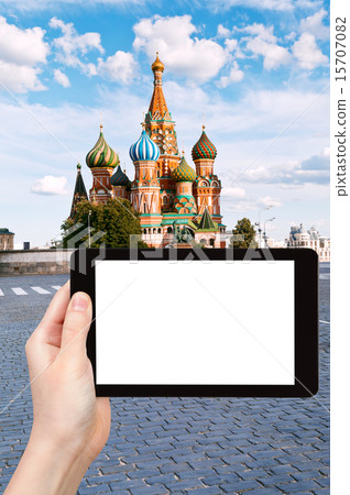 tourist photographs of cathedral on Red square tourist photographs of cathedral on Red square 15707082