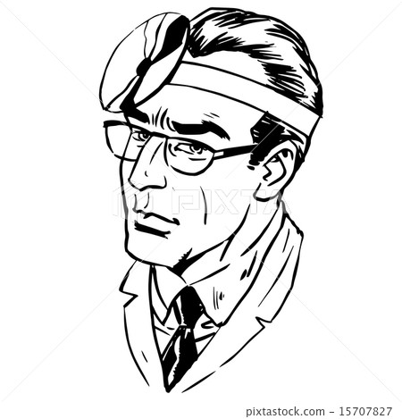 Therapist line art ear nose throat health medical  15707827