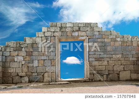 Wall with entrance Wall with entrance 15707848