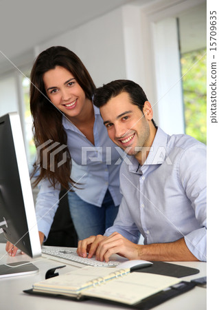 Stock Photo: business, caucasian, happy