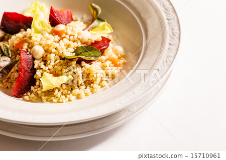 barley porridge with vegetables 15710961