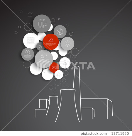 Vector abstract circles pollution infographic template Vector abstract circles pollution infographic template 15711930
