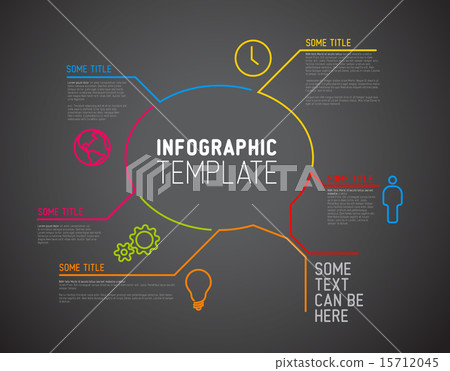 Modern Infographic report template made from lines - Stock Illustration ...