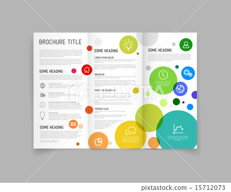 Modern Vector three fold brochure design template 15712073