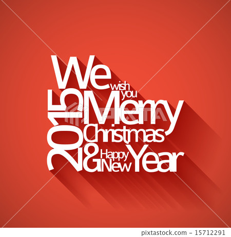 Abstract vector typography Christmas card 15712291