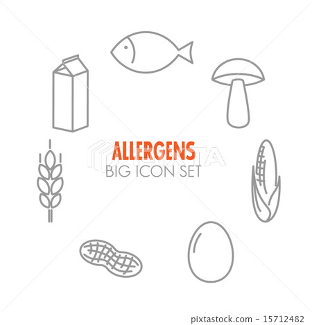 Vector icons for allergens 15712482