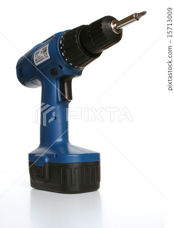 Electric drill on white background 15713009