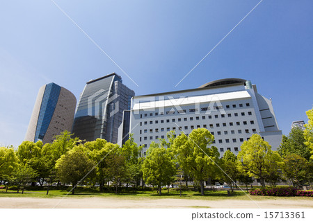 Baba town desired from Osaka Castle Park 15713361