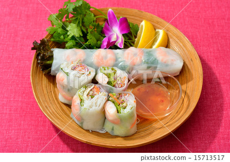 Raw spring roll of southern country image. 15713517