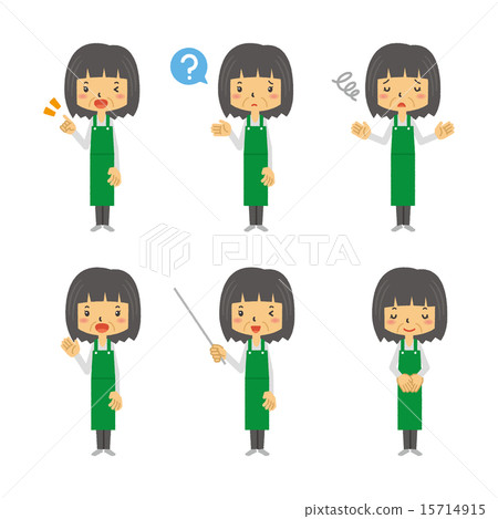 Female set of apron figure 15714915
