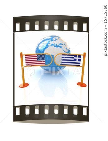 flags of USA and Greece. The film strip flags of USA and Greece. The film strip 15715360