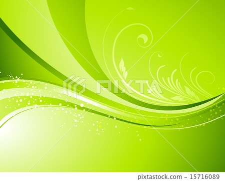 Seasonal nature abstract background. Eco Vector floral pattern. Green color. Spring, summer Seasonal nature abstract background. Eco Vector floral pattern. Green color. Spring, summer 15716089