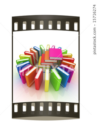 Colorful books. The film strip 15716274