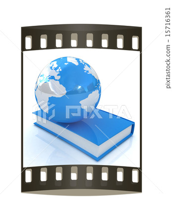 book and earth. The film strip 15716361