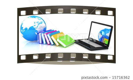 concept of online education. The film strip concept of online education. The film strip 15716362