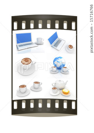 Coffee set. The film strip Coffee set. The film strip 15716766
