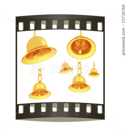 Gold bell set. The film strip 15716768