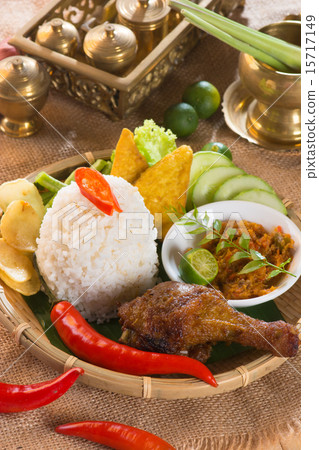 indonesian fried chicken rice indonesian fried chicken rice 15717149