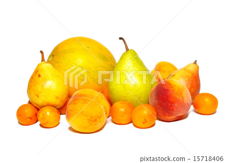 Multi fruits isolated on white. 15718406