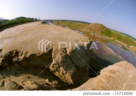 Sand ravine and valley 15718806