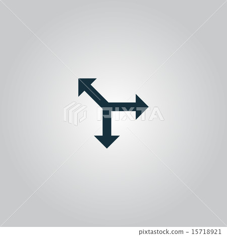 Three-way direction arrow Three-way direction arrow 15718921