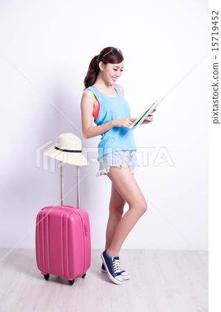 Happy woman tourist Happy woman tourist 15719452