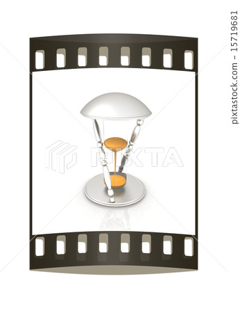 Transparent hourglass. The film strip 15719681