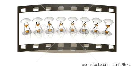 transparent hourglass for animation. film strip transparent hourglass for animation. film strip 15719682