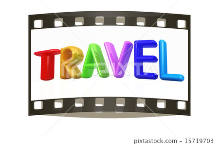 3d colorful text "travel" 3d colorful text "travel" 15719703