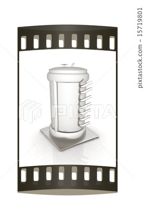 3d abstract metal pressure vessel . The film strip 15719801