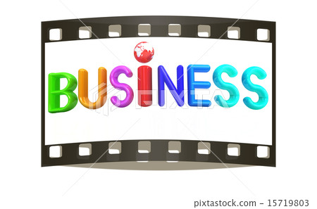 3d colorful text "business" 15719803