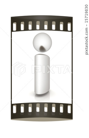 3D metall letter "I". The film strip 15719830