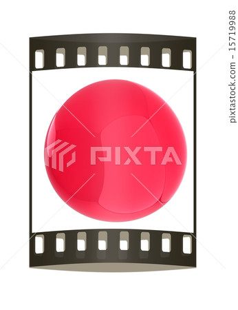 Glossy red sphere. The film strip 15719988