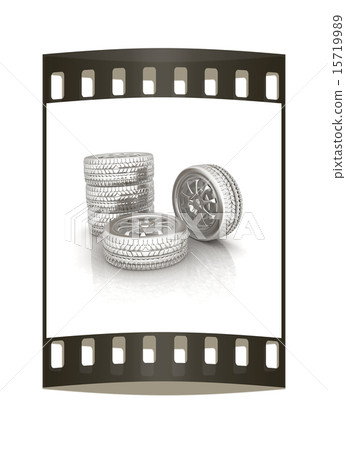 car wheels icon. The film strip 15719989