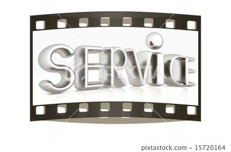 3d metal text "service" 3d metal text "service" 15720164
