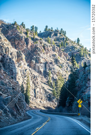 Road trough the Rocky Mountains in Colorado USA Road trough the Rocky Mountains in Colorado USA 15720382